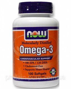 Омега 3 NOW FOODS OMEGA-3 1000 МГ (США) 100 капс. 1123410631 фото
