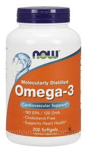 Омега 3 NOW FOODS OMEGA-3 1000 МГ (США) 200 капс. 1123410718 фото