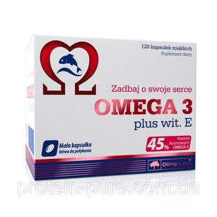 Омега 3 + витамин Е 120 шт. Gold 45% Olimp Labs 631837555 фото
