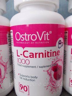 Жиросжигатель L-CARNITINE OstroVit 1000 мг. 90 таб (Польша). 563090213 фото