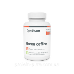 Green coffee GymBeam жиросжигатель зеленый кофе 120 таб. 1641518016 фото