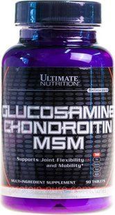 Glucosamine+Chondroitin+MSM Ultimate Nutrition 90 таб. (США) 578951621 фото