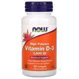 Вітамін Д 3 NOW FOODS VITAMIN D 3 1000 ME &mdash; 180 капс. (США) 1320820800 фото