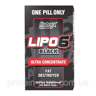 Жиросжигатель Lipo 6 Black Ultra Concentrate 60 капсул Nutrex 1055153828 фото