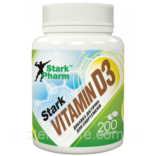 Витамин Д 3 Stark Vitamin D3 2000IU 200 табл. 1411328875 фото