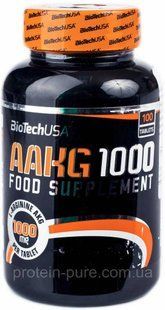 Предтреник Аргинин AAKG 1000 мг. BioTech USA (100 таб.) 767065237 фото