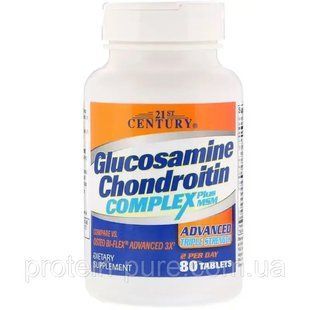 Глюкозамин хондроитин, Glucosamine Chondroitin, 21st Century, 80 таб 2371839980 фото